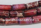 CDI34 16 inches 8*16mm column dyed imperial jasper beads wholesale