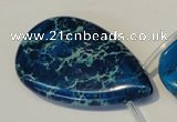 CDI345 Top-drilled 30*50mm flat teardrop dyed imperial jasper beads