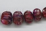 CDI35 16 inches multi sizes pumpkin dyed imperial jasper beads wholesale