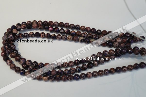 CDI362 15.5 inches 8mm round dyed imperial jasper beads