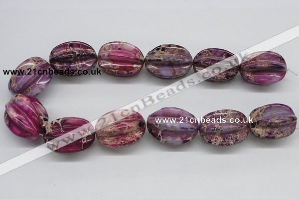 CDI37 16 inches 25*33mm star fruit shaped dyed imperial jasper beads