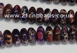 CDI372 15.5 inches 6*12mm rondelle dyed imperial jasper beads