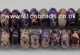 CDI373 15.5 inches 7*14mm rondelle dyed imperial jasper beads