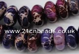 CDI374 15.5 inches 8*16mm rondelle dyed imperial jasper beads