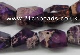 CDI38 16 inches 14*18mm faceted nuggets dyed imperial jasper beads