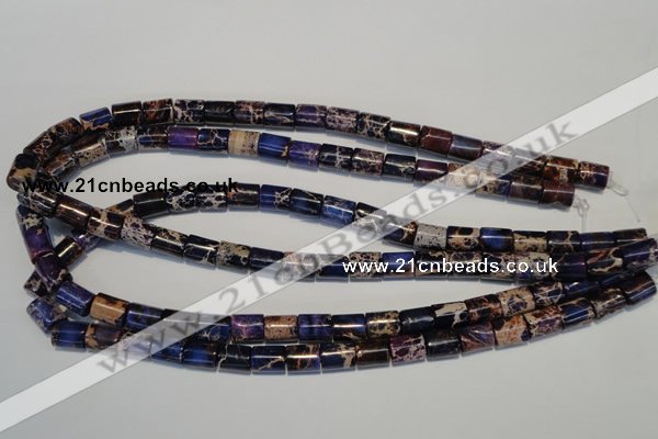 CDI380 15.5 inches 8*10mm tube dyed imperial jasper beads