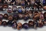 CDI390 15.5 inches 6*9mm nugget dyed imperial jasper beads