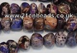 CDI391 15.5 inches 8*12mm nugget dyed imperial jasper beads