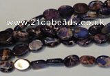 CDI414 15.5 inches 6*8mm oval dyed imperial jasper beads