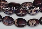 CDI417 15.5 inches 12*16mm oval dyed imperial jasper beads