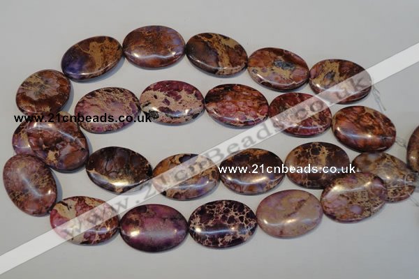 CDI422 15.5 inches 25*35mm oval dyed imperial jasper beads