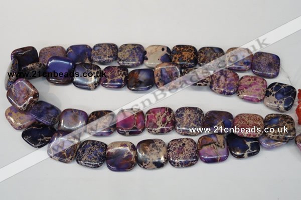 CDI428 15.5 inches 20*20mm square dyed imperial jasper beads