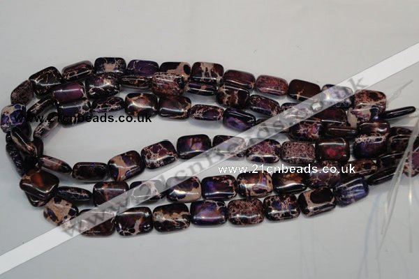 CDI436 15.5 inches 12*16mm rectangle dyed imperial jasper beads