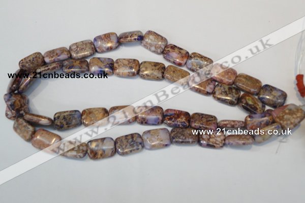 CDI437 15.5 inches 13*18mm rectangle dyed imperial jasper beads