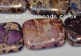 CDI440 15.5 inches 20*30mm rectangle dyed imperial jasper beads