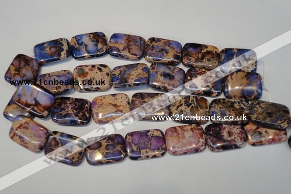 CDI440 15.5 inches 20*30mm rectangle dyed imperial jasper beads