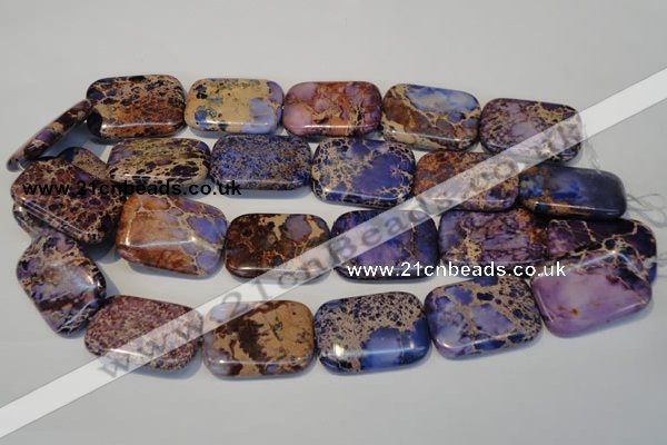 CDI442 15.5 inches 25*35mm rectangle dyed imperial jasper beads