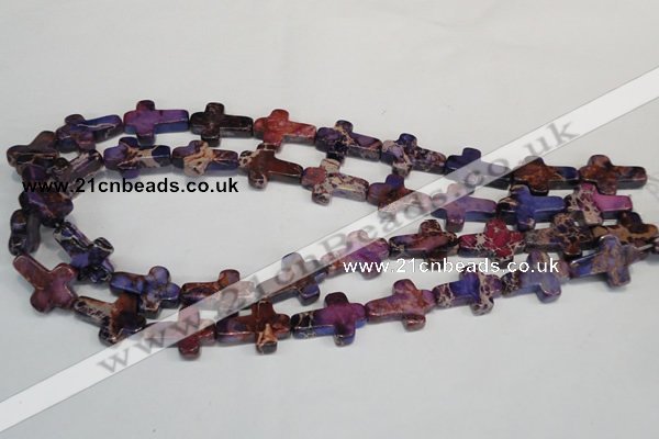 CDI450 15.5 inches 15*20mm cross dyed imperial jasper beads