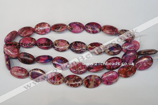 CDI475 15.5 inches 18*25mm oval dyed imperial jasper beads