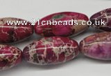 CDI484 15.5 inches 15*30mm rice dyed imperial jasper beads