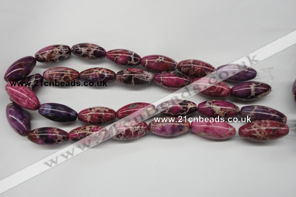CDI484 15.5 inches 15*30mm rice dyed imperial jasper beads