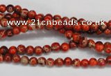 CDI490 15.5 inches 4mm round dyed imperial jasper beads