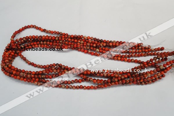 CDI490 15.5 inches 4mm round dyed imperial jasper beads