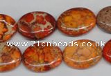 CDI532 15.5 inches 15*20mm oval dyed imperial jasper beads