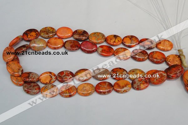 CDI532 15.5 inches 15*20mm oval dyed imperial jasper beads