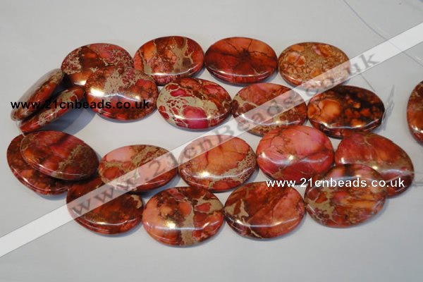 CDI536 15.5 inches 30*40mm oval dyed imperial jasper beads