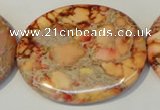 CDI537 15.5 inches 35*45mm oval dyed imperial jasper beads