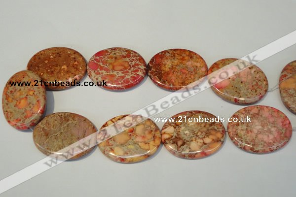 CDI537 15.5 inches 35*45mm oval dyed imperial jasper beads