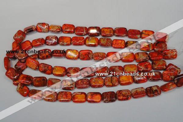 CDI553 15.5 inches 12*16mm rectangle dyed imperial jasper beads