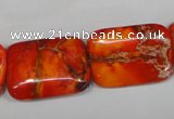 CDI556 15.5 inches 18*25mm rectangle dyed imperial jasper beads