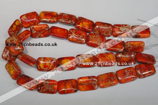 CDI556 15.5 inches 18*25mm rectangle dyed imperial jasper beads