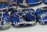 CDI57 16 inches 22*30mm rectangle dyed imperial jasper beads wholesale