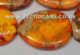 CDI580 15.5 inches 20*25mm - 28*35mm freeform dyed imperial jasper beads