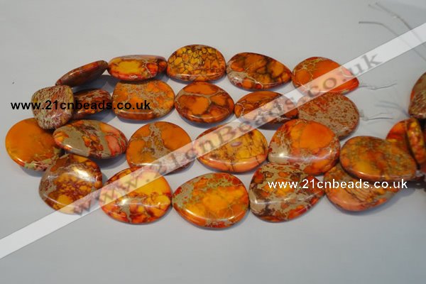 CDI580 15.5 inches 20*25mm - 28*35mm freeform dyed imperial jasper beads