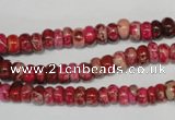 CDI584 15.5 inches 3*6mm rondelle dyed imperial jasper beads