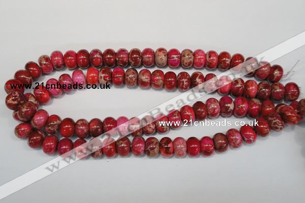 CDI588 15.5 inches 9*14mm rondelle dyed imperial jasper beads