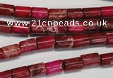 CDI590 15.5 inches 6*8mm tube dyed imperial jasper beads