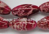 CDI609 15.5 inches 15*30mm rice dyed imperial jasper beads