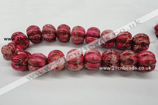 CDI610 15.5 inches 22*30mm pumpkin dyed imperial jasper beads