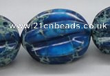 CDI62 16 inches 25*33mm star fruit shaped dyed imperial jasper beads