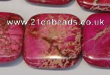 CDI627 15.5 inches 30*30mm square dyed imperial jasper beads