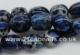 CDI63 16 inches 12*15mm nuggets dyed imperial jasper beads wholesale