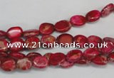 CDI641 15.5 inches 6*8mm oval dyed imperial jasper beads