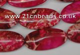 CDI647 15.5 inches 15*30mm oval dyed imperial jasper beads