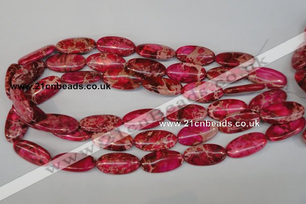 CDI647 15.5 inches 15*30mm oval dyed imperial jasper beads