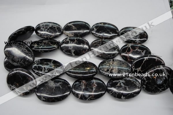 CDI680 15.5 inches 30*40mm oval dyed imperial jasper beads